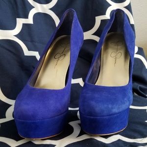 Blue Suede Heels
